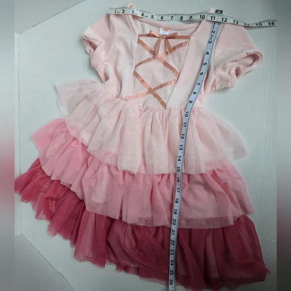 Pink Tiered Princess Style Dress 8 Girls - Picture 7 of 8